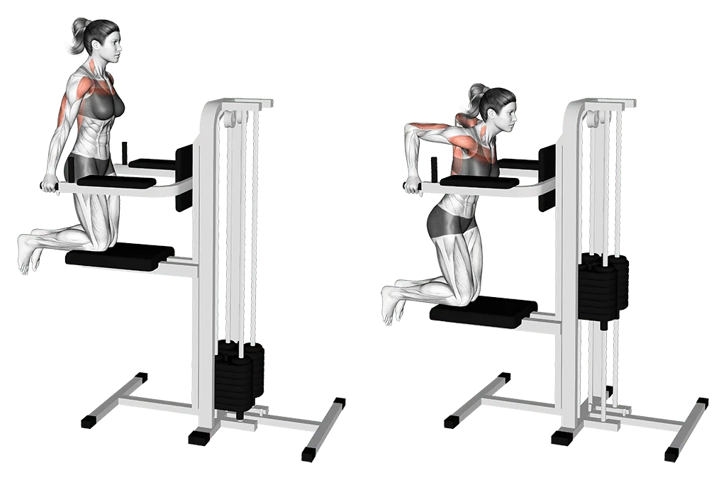 dips délestés sur machine