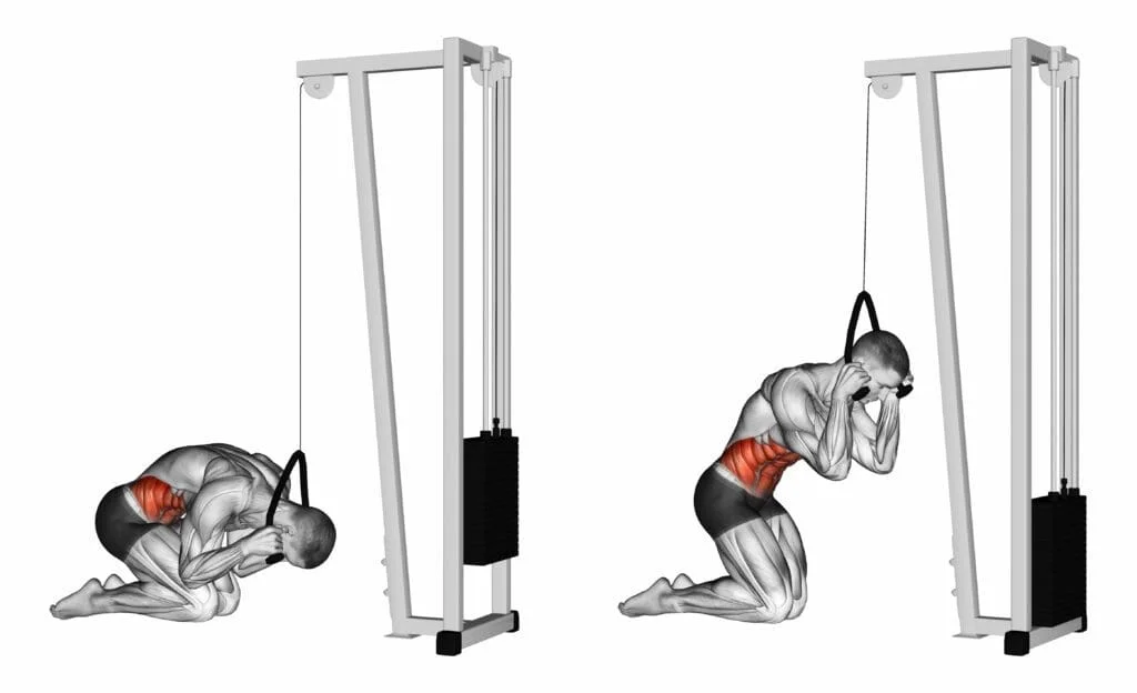 crunch à la poulie haute