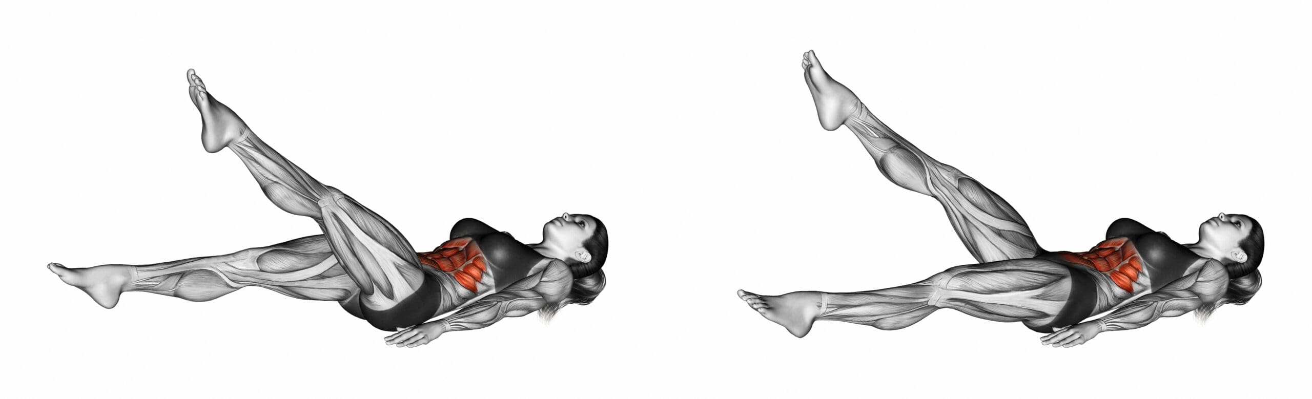 Exercice abdominaux ciseaux