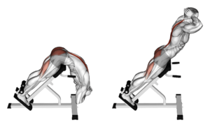 hyperextension au banc à lombaires à 45°