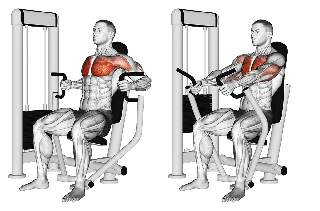 chest press convergente vers le bas