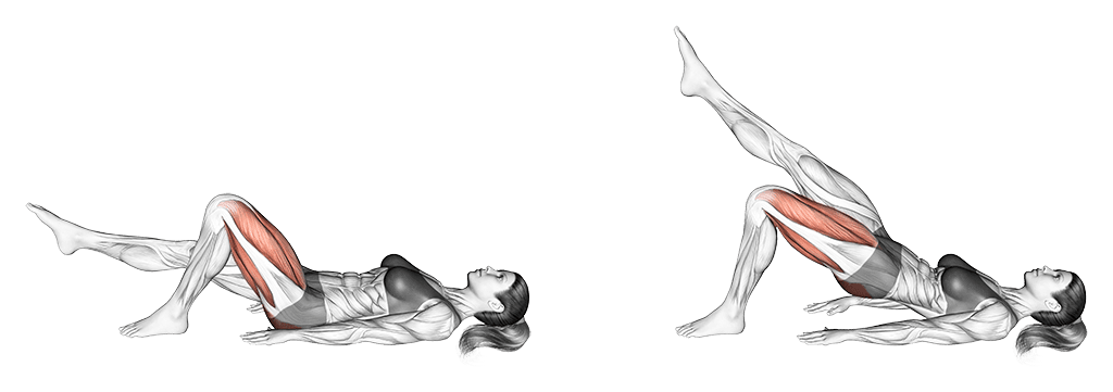 single leg glute bridge
