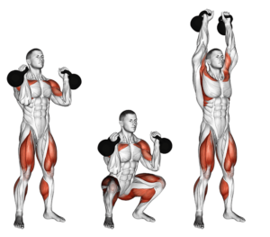 kettlebell thruster