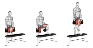 kettlebell step ups
