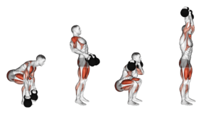 kettlebell clean and press