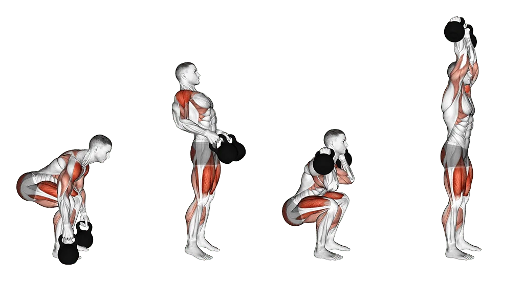 kettlebell clean and press
