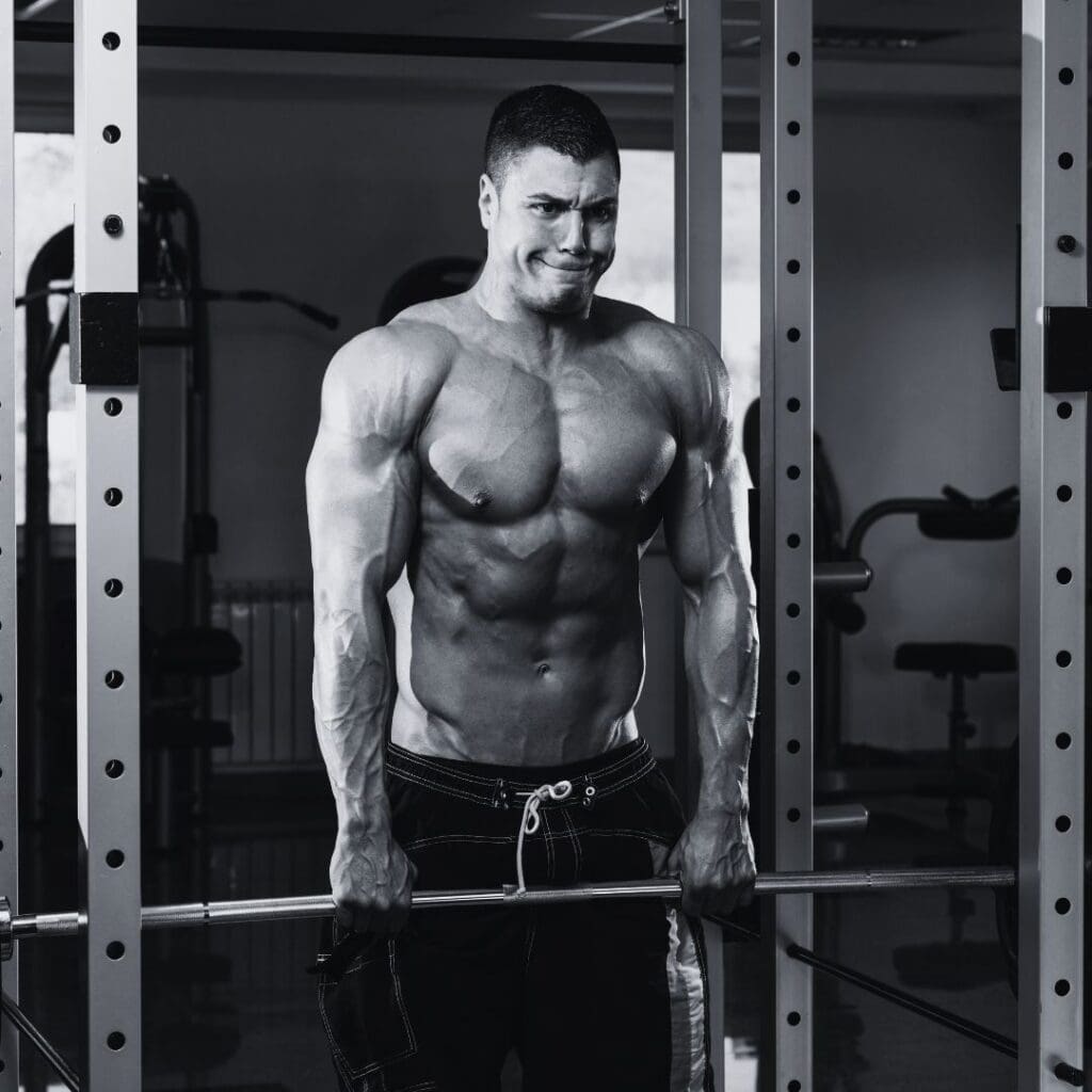 homme shrug barre