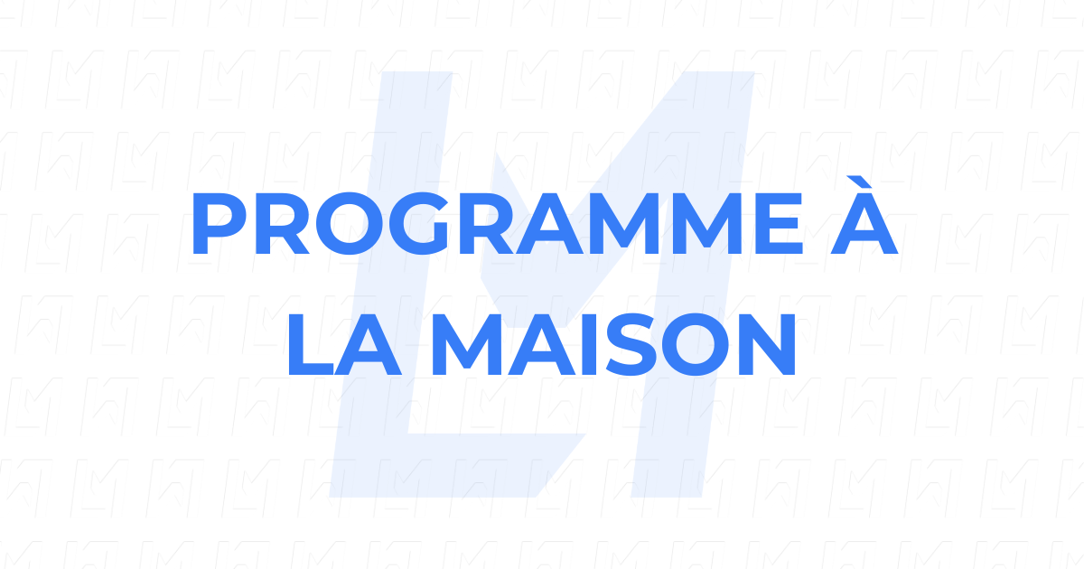 programme à la maison sans matériel - bannière