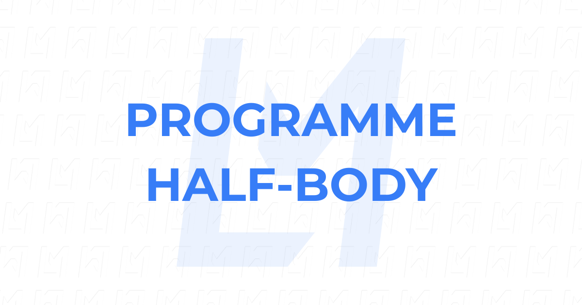 programme half body 2 à 4 jours semaine - bannière