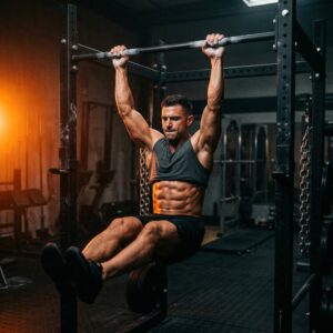 programme abdominaux musculation - relevés de jambes suspendu à la barre