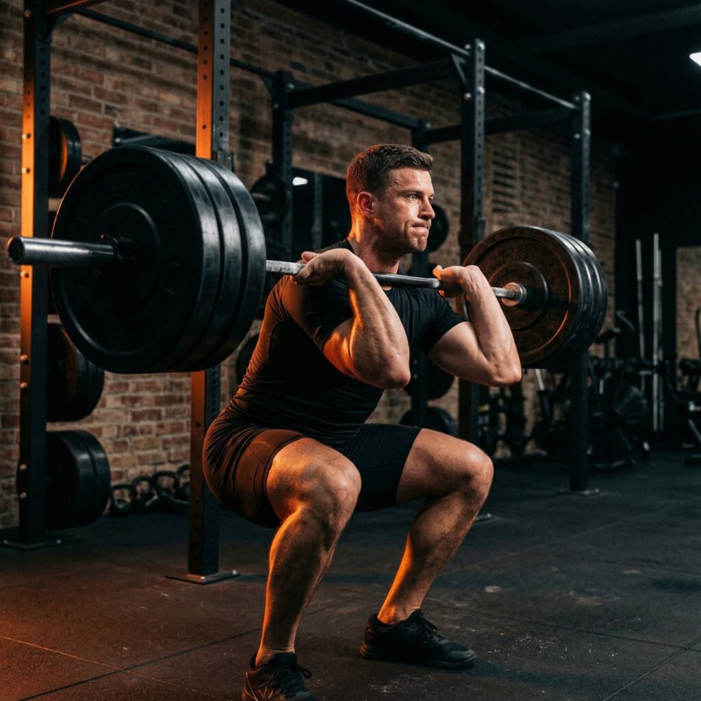 programme jambes musculation - squat barre