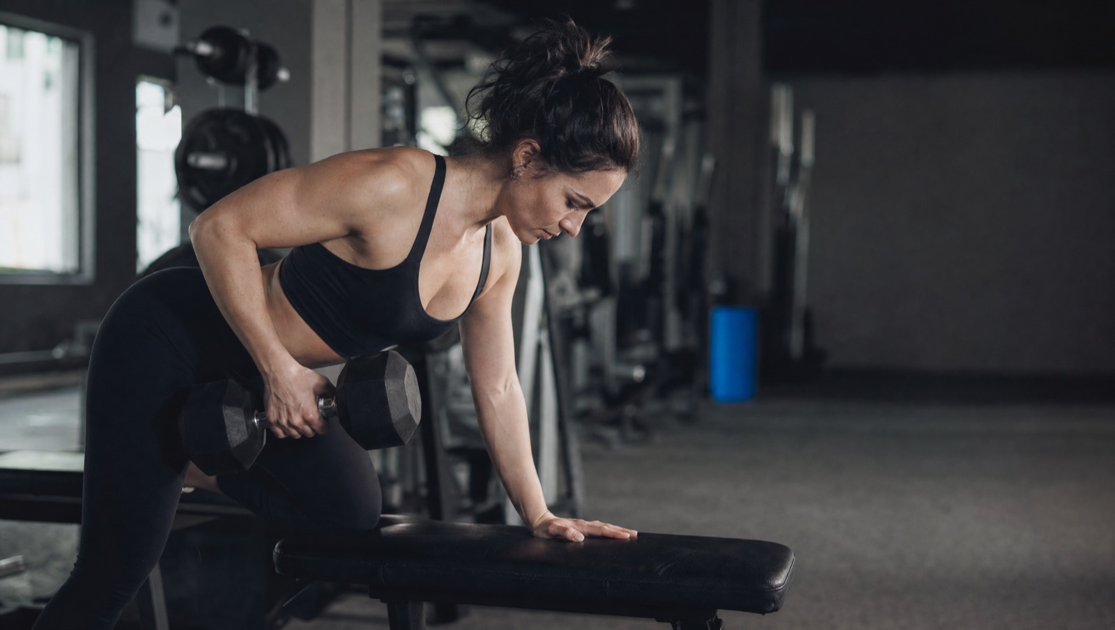 Rowing haltère sur banc, programme de musculation half body